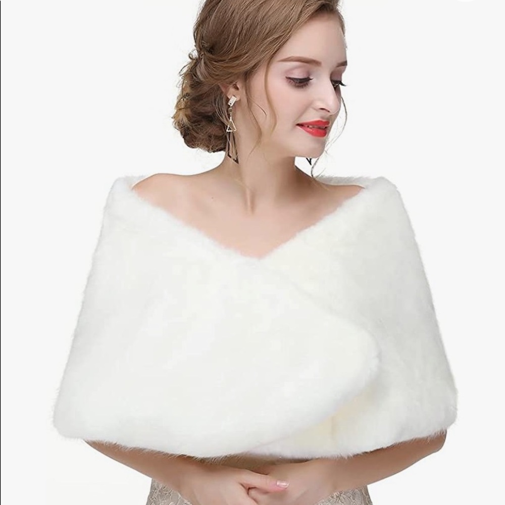 Brand new Faux fur shawl
